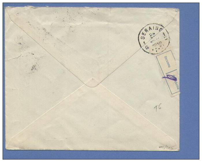 479+762 Op Brief Met Stempel HUY1 / CENTRE TOURISTIQUE Naar SERAING Met Stempel RETOUR A L'ENVOYEUR ... - 1948 Export