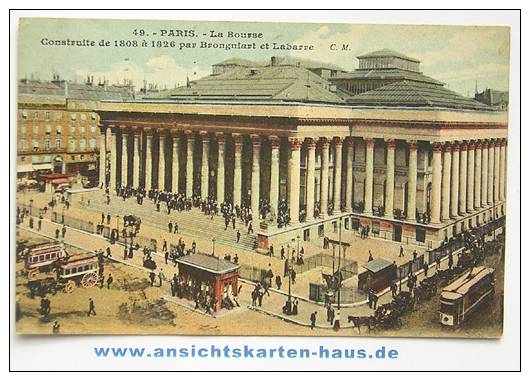 D 4838 - Paris. La Bourse - Sehr Schöne CAk, 1913 Gelaufen (ohne Die Briefmarke) - Banques