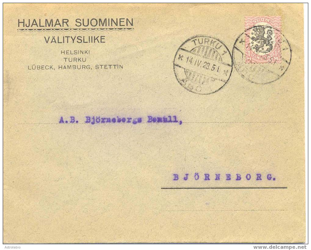 Finland Postal History, Cover 1923 - Brieven En Documenten