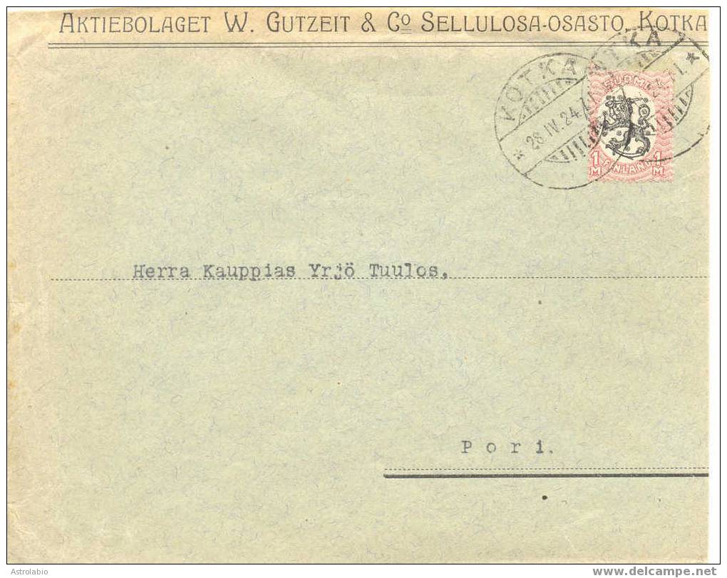 Finland Postal History, Cover 1924 - Lettres & Documents