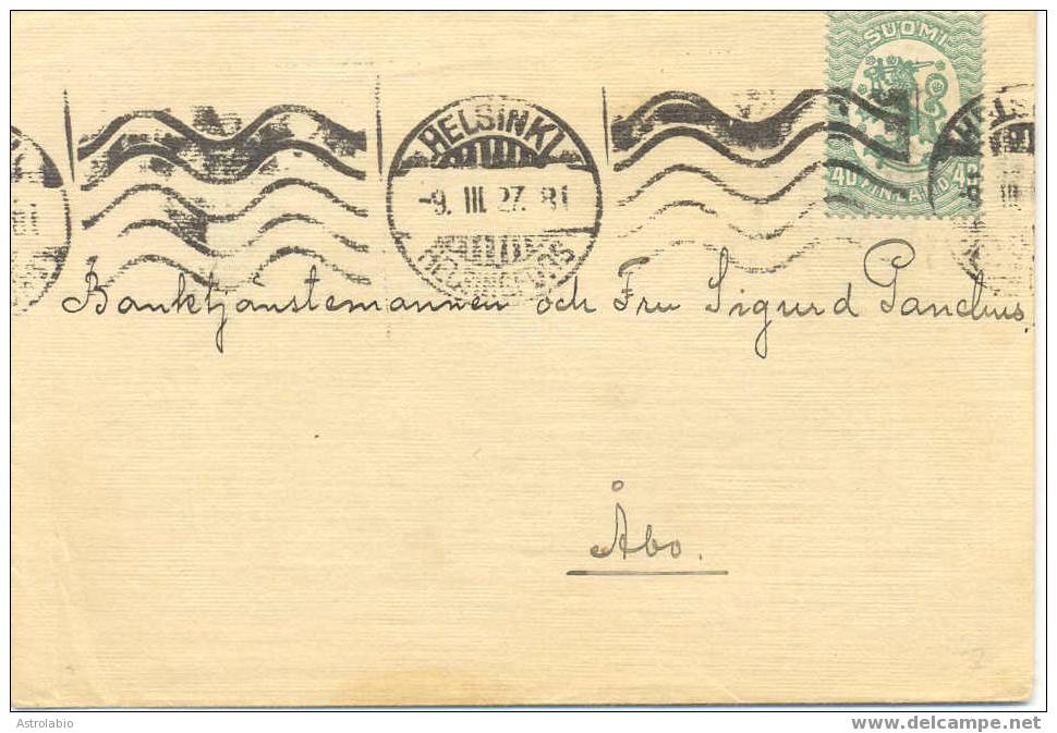 Finland Postal History, Cover 1927 - Storia Postale