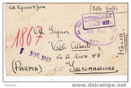 Ik031  ITALIEN - / MEF-Kriegsgefangenenlager Für Italiener – 1945 - Poste Militaire (PM)