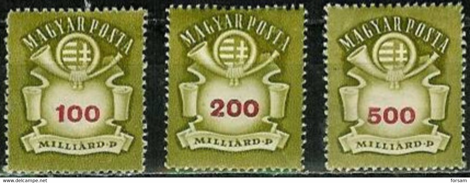 HUNGARY..1946..Michel # 916-918...MLH. - Ungebraucht