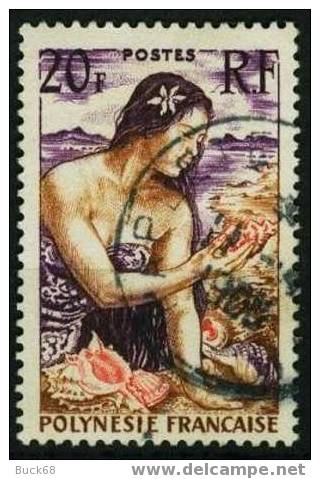 POLYNESIE FRANCAISE Poste 11 (o) Jeune Fille Et Coquillage [cote 6 EUR] - Oblitérés