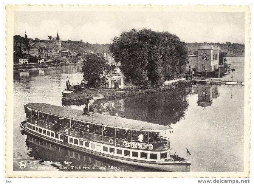 VISE - Robinson Plage - Vue Générale Et Bateau Allant Vers Le Canal Albert (556a) - Visé