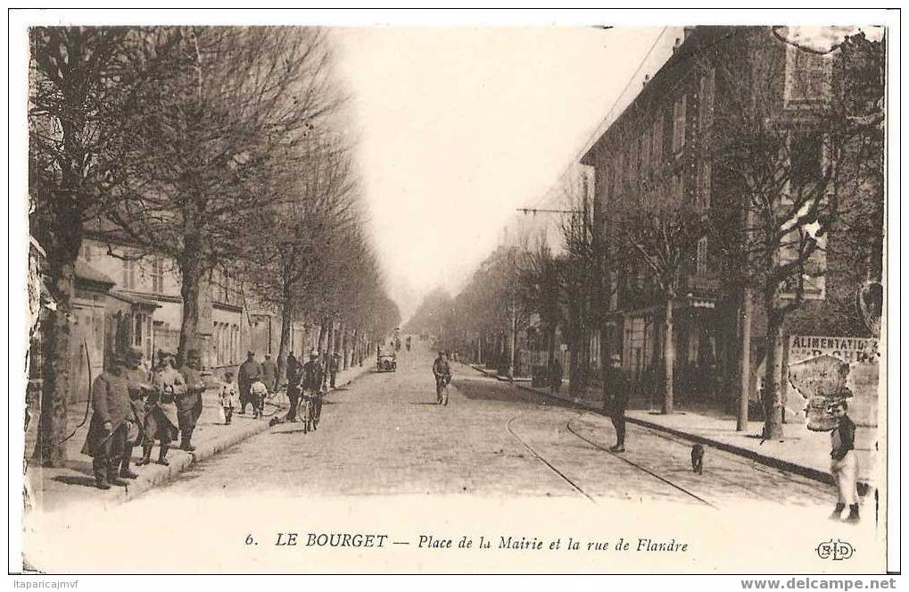 Le Bourget:place De La Mairie Et Rue De Flandre Bon état - Le Bourget