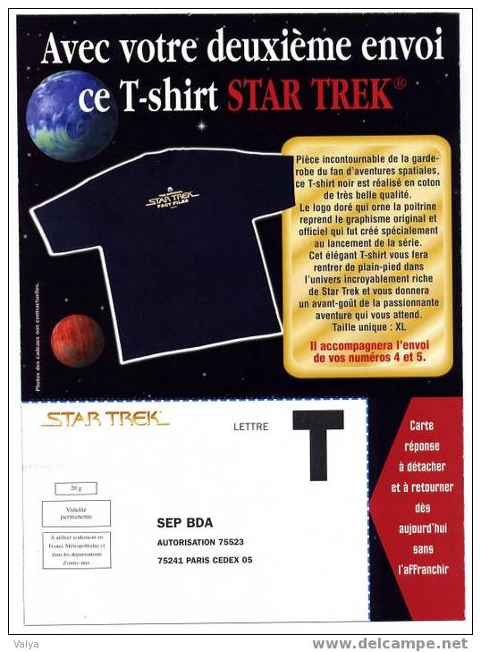 Dépliant Publicitaire Pour LES DOSSIERS OFFICIELS STAR TREK - Pubblicitari