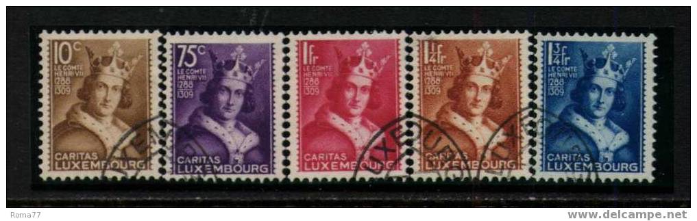 199a - LUSSEMBURGO , Caritas N. 244/248  Usata - Used Stamps