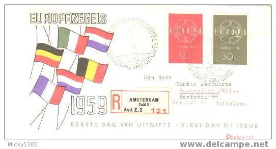 Niederlande / Netherland - Mi-Nr 735/736 FDC (G060) - 1959