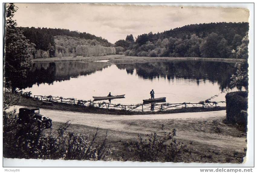 Près Bagnoles De L´Orne--1951--Vallée De La Cour, Le Lac (animée,barques,pecheurs),csm éd René Gallois--jolie Carte-- - Bagnoles De L'Orne