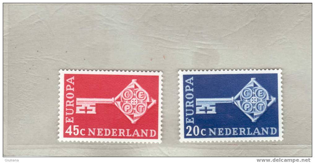 Olanda  - Serie 871/72** (Unificato) 1968  Europa Cept - 1968