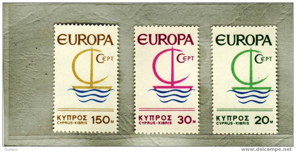Cipro - Serie 262/64** (Unificato) 1966  Europa Cept - 1966