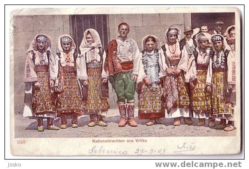 VRLIKA ( Sinj ) - Vrlicka Narodna Nosnja ( Croatia ) * Travelled 1909. * National Folk Costume Folklorique Volkstracht - Croatia