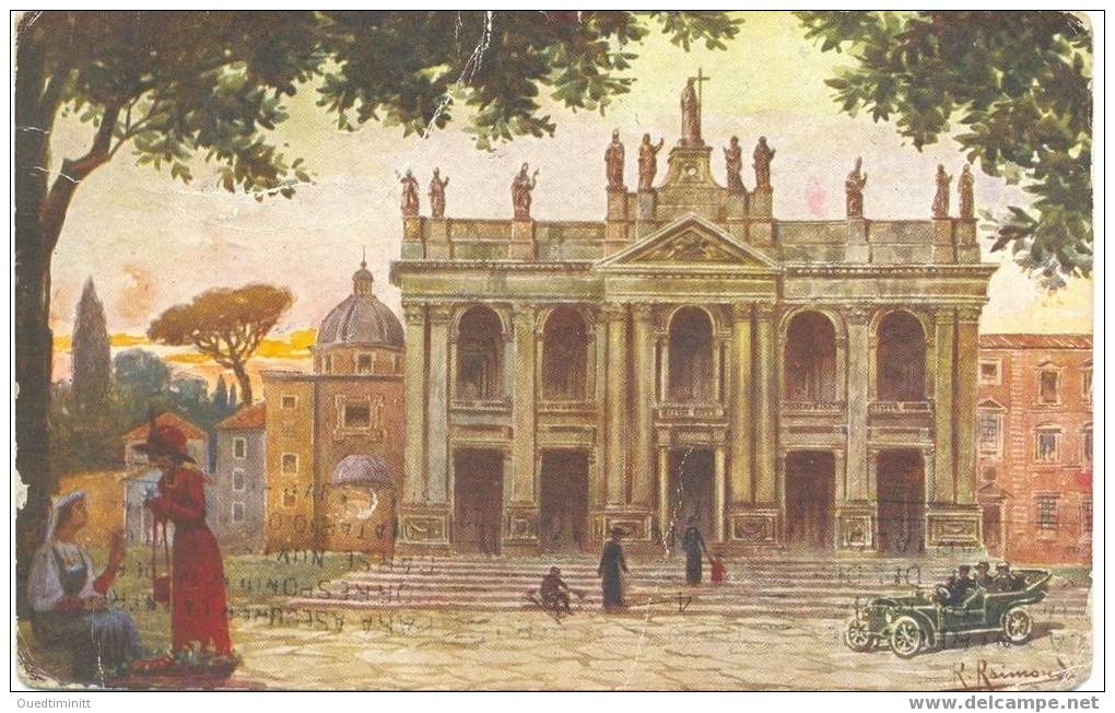 Italia.Roma.Basilica Di S.Giovanni Laterano.dessin.1917.cpa. - Andere & Zonder Classificatie