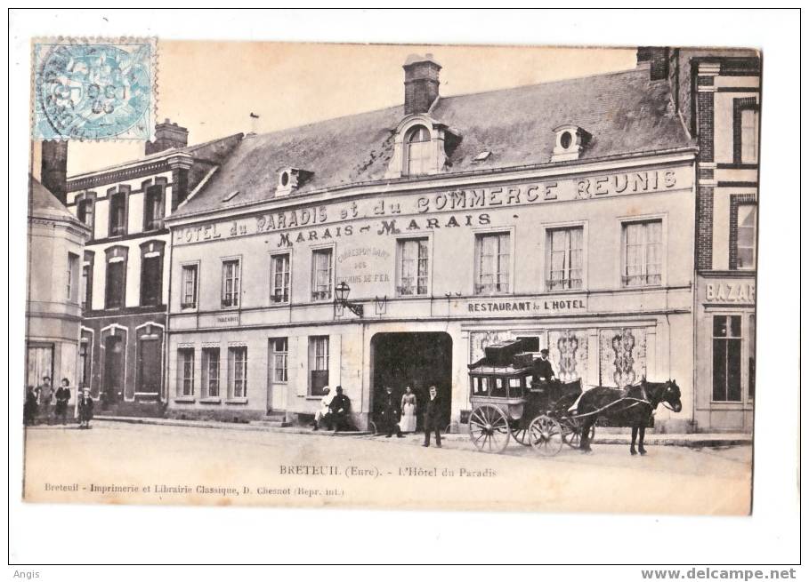 CPA---28----BRETEUIL----HOTEL DU PARADIS - Breteuil