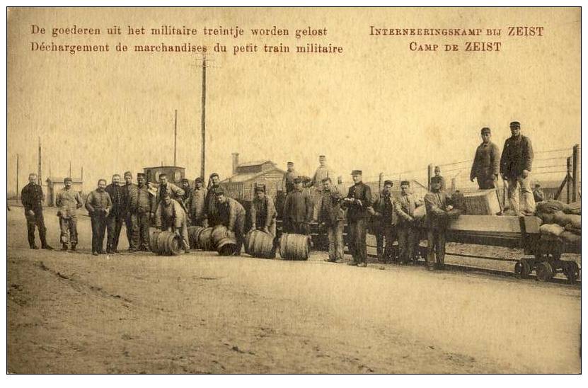 PAYS-BAS - Camp De ZEIST - MILITARIA - Déchargement Marchandises Du Petit Train Militaire - TRAIN - GARE - Zeist