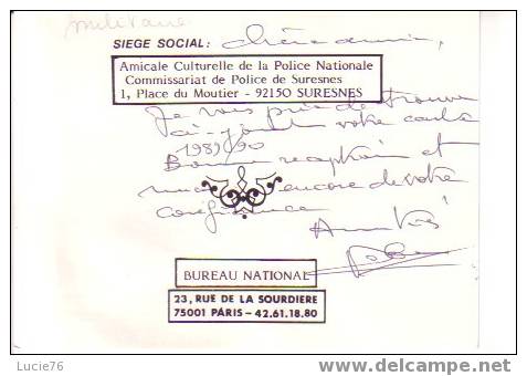 Amicale Culturelle De La Police Nationale - - Policia – Gendarmería
