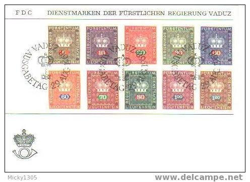 Liechtenstein - Mi-Nr D45/52 , 54/55 FDC (G071) - Service