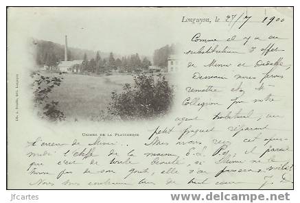 54 - LONGUYON - Usine De La Platinerie - Carte 1900 - Longuyon
