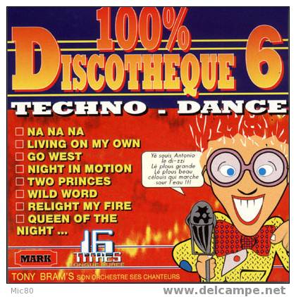 CD Techno-Dance 100% Discothèque 6 Excellent état - Dance, Techno & House