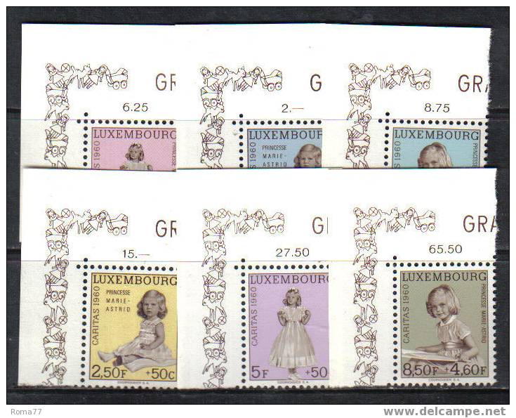 204a - LUSSEMBURGO , Caritas N. 589/594  *** - Ungebraucht