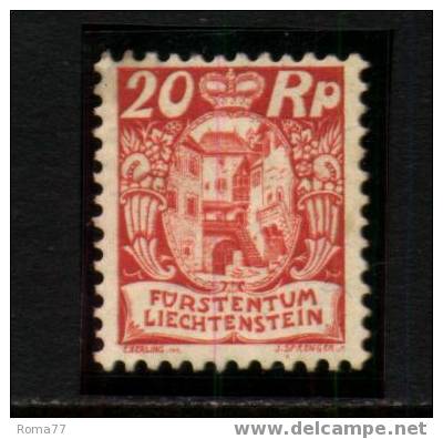 224 - LIECHTENSTEIN : Stemma 20 R. N. 69 Senza Gomma - Unused Stamps