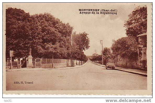 Dép 17 - D404 - Montendre - Avenue De La République -  Bon état - Montendre