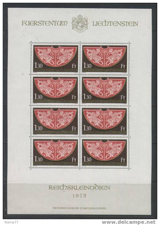 269 - LIECHTENSTEIN 1975 : Tesoro Imperiale , Minifoglio Del N. 577  *** - Unused Stamps