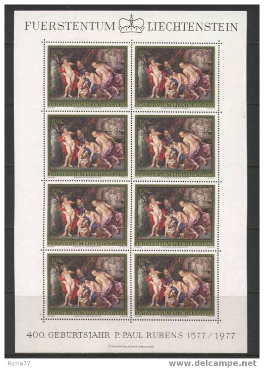 271 - LIECHTENSTEIN 1977 : Rubens , Minifogli Dei N. 596/598  *** - Ungebraucht