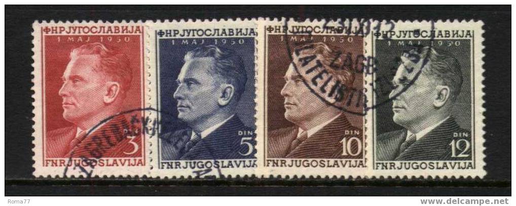 ES302 - YUGOSLAVIA , Serie  N. 544/547  Usata - Used Stamps