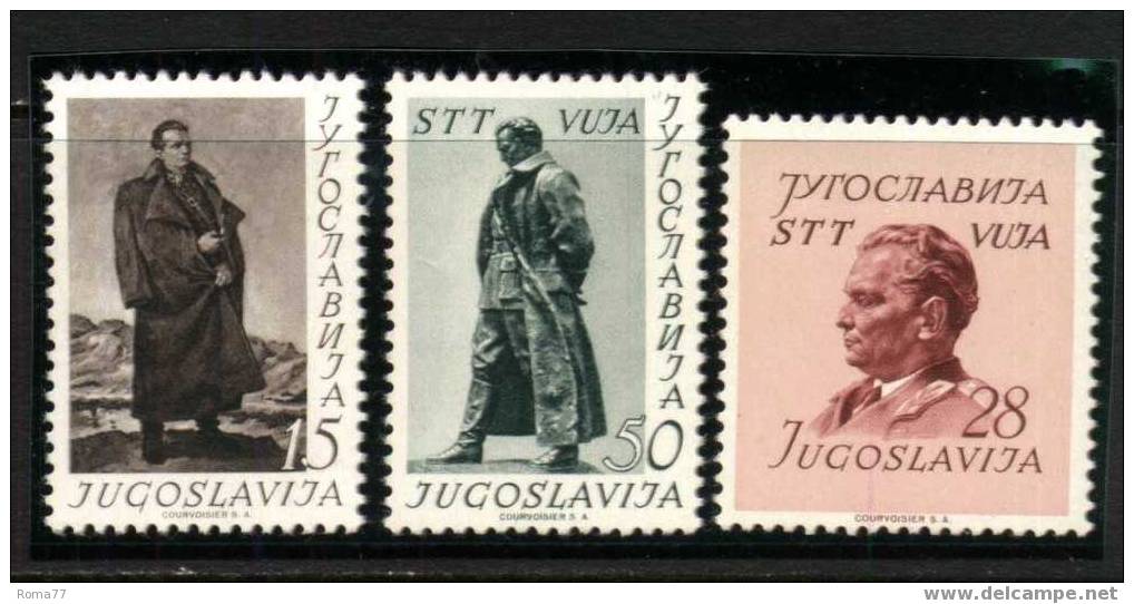 ES304 - YUGOSLAVIA 1952 , Serie  N. 607/609  ***  TITO - Nuovi