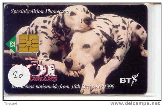 Disney Op Telefoonkaart Walt Disney World 101 DALMATIANS ENGLAND GB (20) - Disney