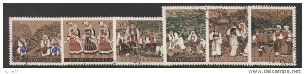 ES333 - YUGOSLAVIA 1957, Serie  N. 729/734  Usata - Used Stamps