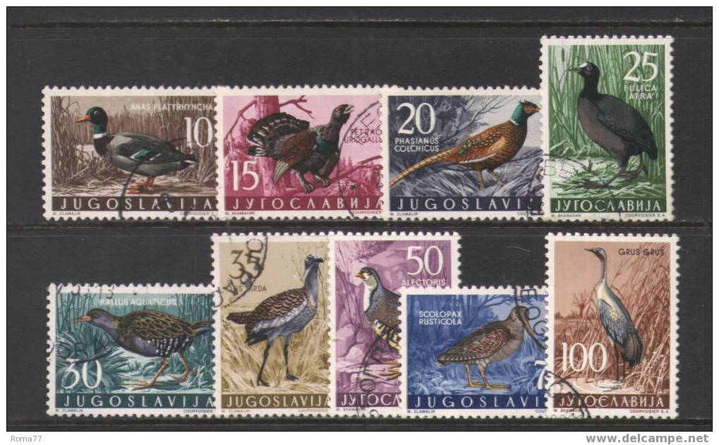 ES337 - YUGOSLAVIA 1958 , Serie  N. 744/752  Usata - Used Stamps