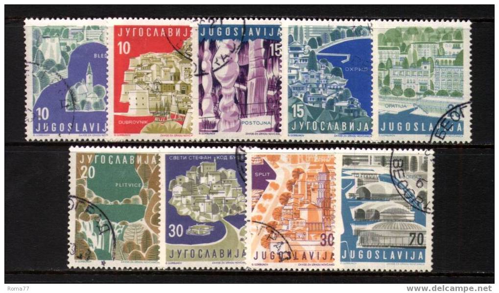 ES341 - YUGOSLAVIA 1959, Serie  N. 772/780  Usata - Usati