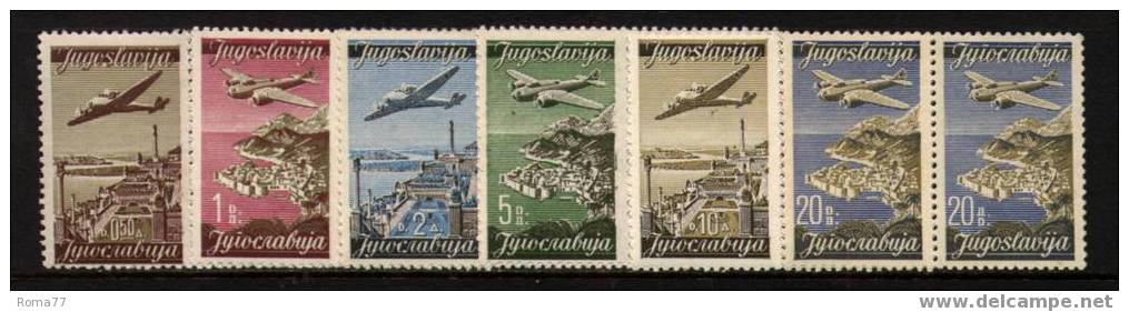 ES347 - YUGOSLAVIA , Serie  N. 17A/22B  ***  Posta Aerea - Posta Aerea