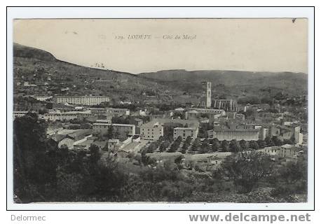 CPA Lodève Hérault 34 Côté Du Mazel écrite 1918 Non Timbrée (FM Tampon Du 81 ème Régiment D'infanterie) - Lodeve