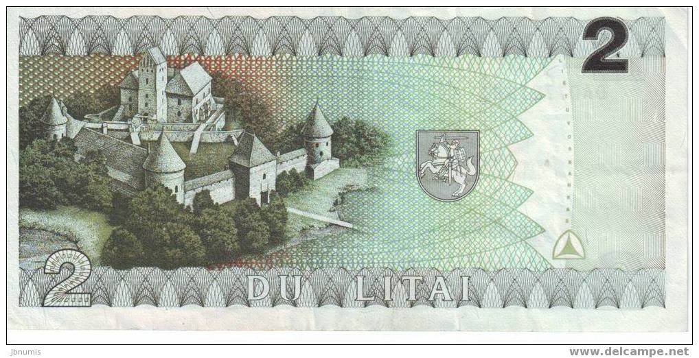 Lithuanie Lithuania 2 Litai 1993 P54 - Lituanie