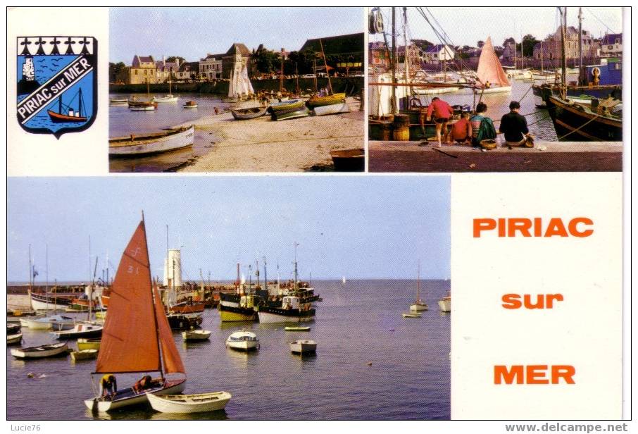 PIRIAC Sur MER  -  3 Vues Et Blason  -  N° MT 380 - Piriac Sur Mer
