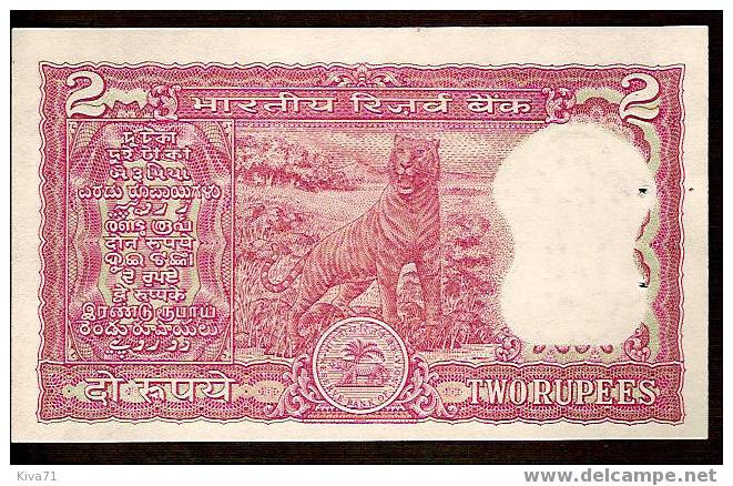 2 Rupees "INDE"  Tigre   1985- 90      Ro 38   39 - India