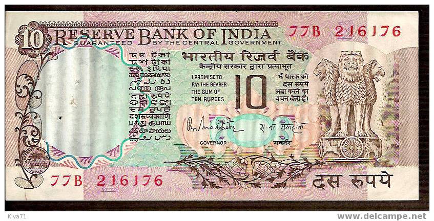 10 Rupees    "INDE"       Ro 38   39 - Indien