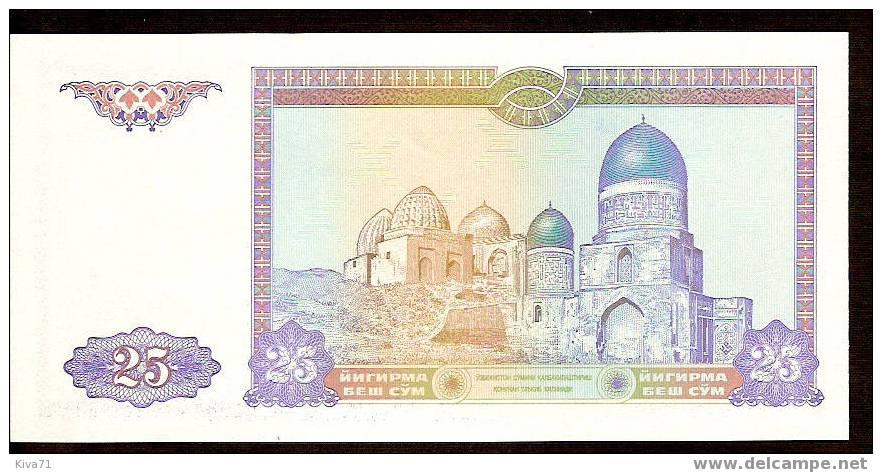 25 Cym  "OUZBEKISTAN"      1994   UNC     Ro 61 - Uzbekistán