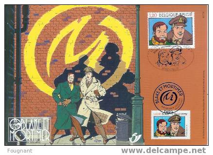 Belgique :2004:N°3283 CS:Blake Et Mortimer. Sur Carte Souvenir. - Stripsverhalen
