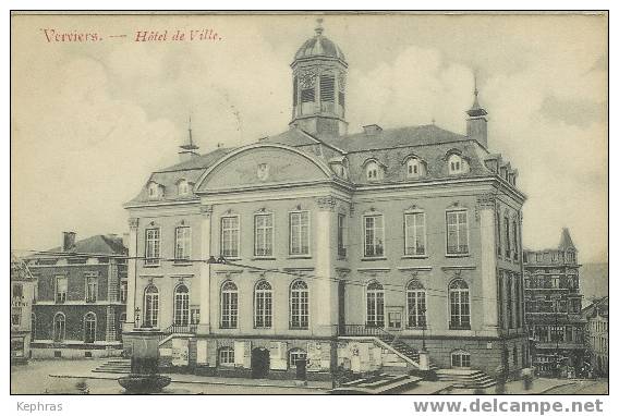 VERVIERS : Hôtel De Ville - Cachet De La Poste 1908 - Verviers