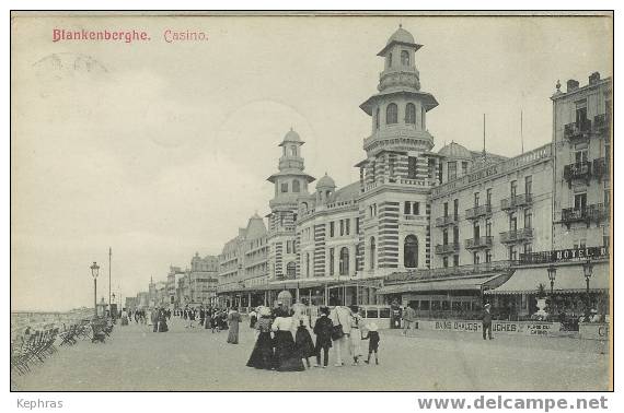 BLANKENBERGHE : Casino - TOP CPA - Carte Lux. Belgique N° 144 - Cachet De La Poste 1909 - Blankenberge