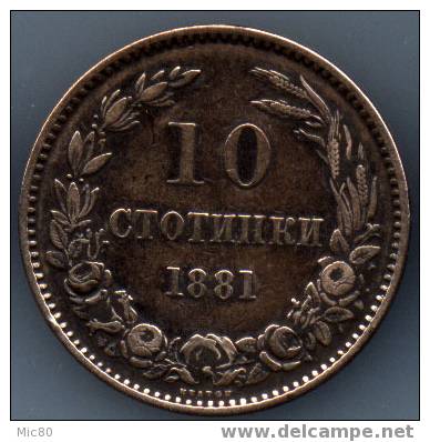 Bulgarie 10 Stotinki 1881 Ttb+ - Bulgarije