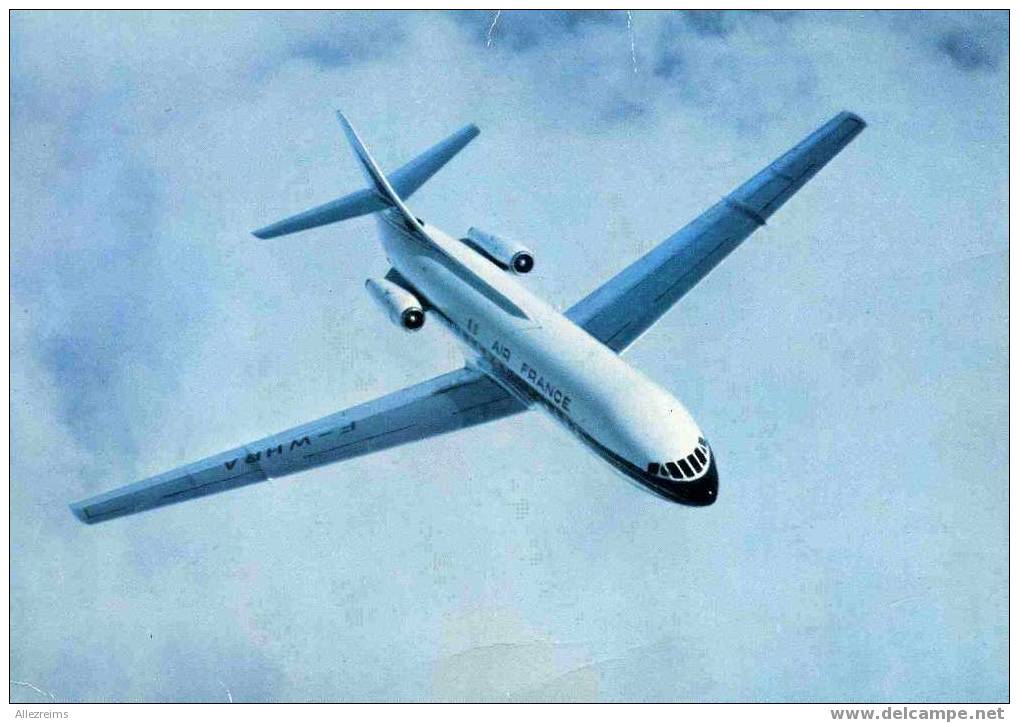 Carte C'une CARAVELLE DE AIR FRANCE - 1946-....: Moderne