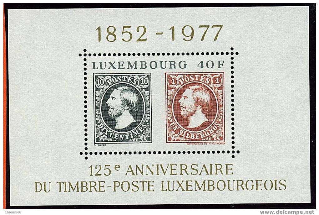 Luxembourg ** Bloc N° 10 - 125e Ann. Des 1ers Timbres Luxembourgeois - Blocks & Sheetlets & Panes