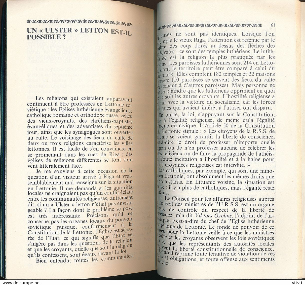 LA LETTONIE (Républiques Socialistes Soviétiques) Edit. De L'Agence De Presse Novosti, 1982. - Histoire