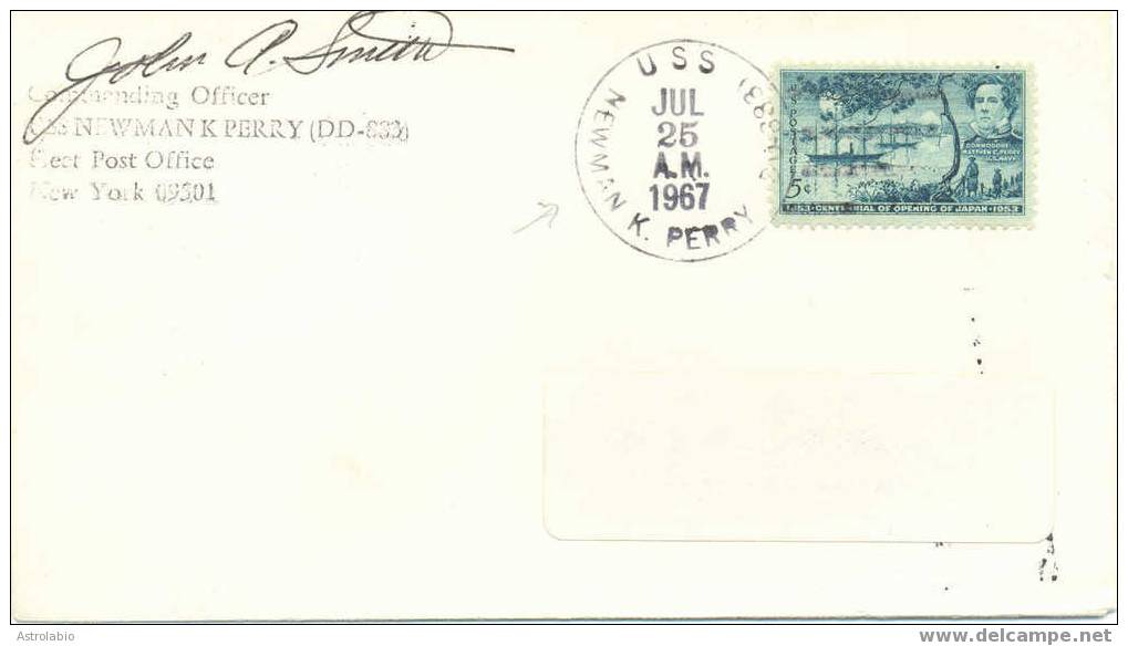 "US Navy USS Newman K. Perry DD-833 1967" - Covers & Documents